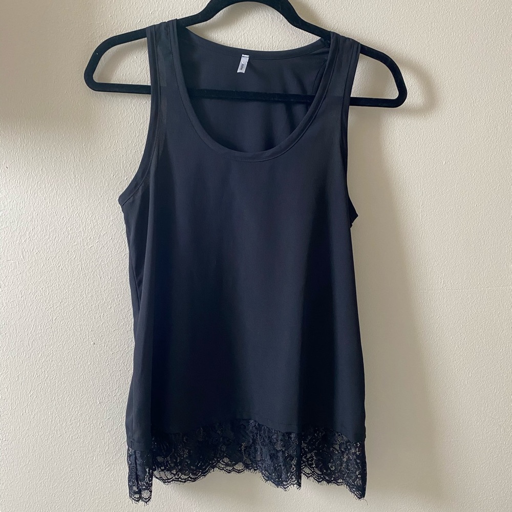 Lace Trim Tank Top - Picture 4 of 5